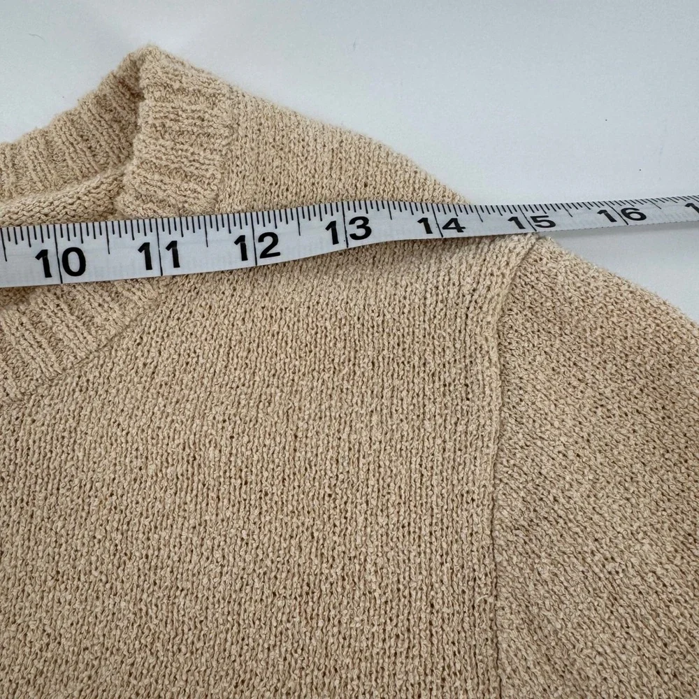 Alex Mill Cardigan Womens Medium Tan Cotton Blend Knit‎ Button Front Pocket